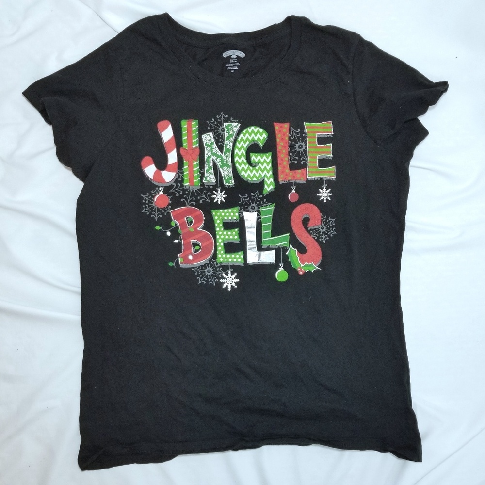 Black Jingle Bells Christmas Shirt